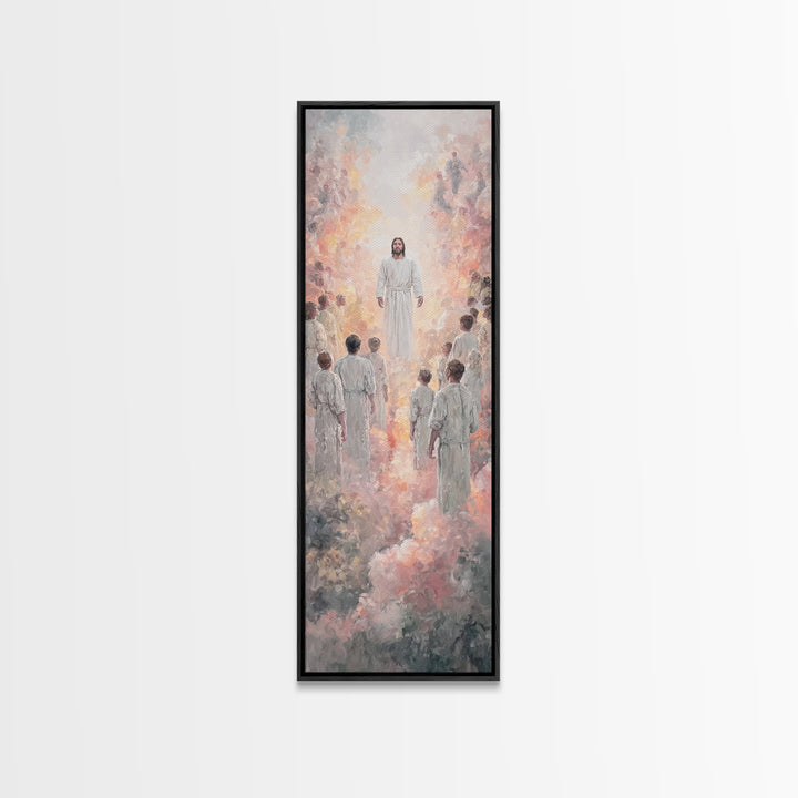 Radiant Pathway – Framed Canvas Print – Narrow Art – Christian Art Canvas – Christian Wall Art – Jesus Painting – Christian Art