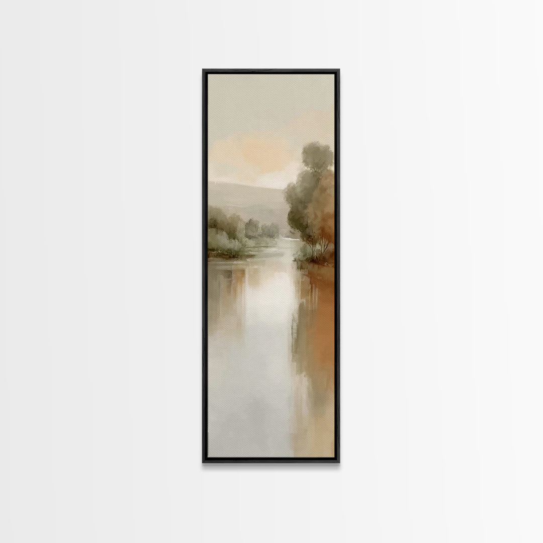 Still Waters Hope | Framed Canvas Print | Christian Wall Art | Jesus Painting Canvas | Skinny Art | Christian Art Gift | Subtle Christian A