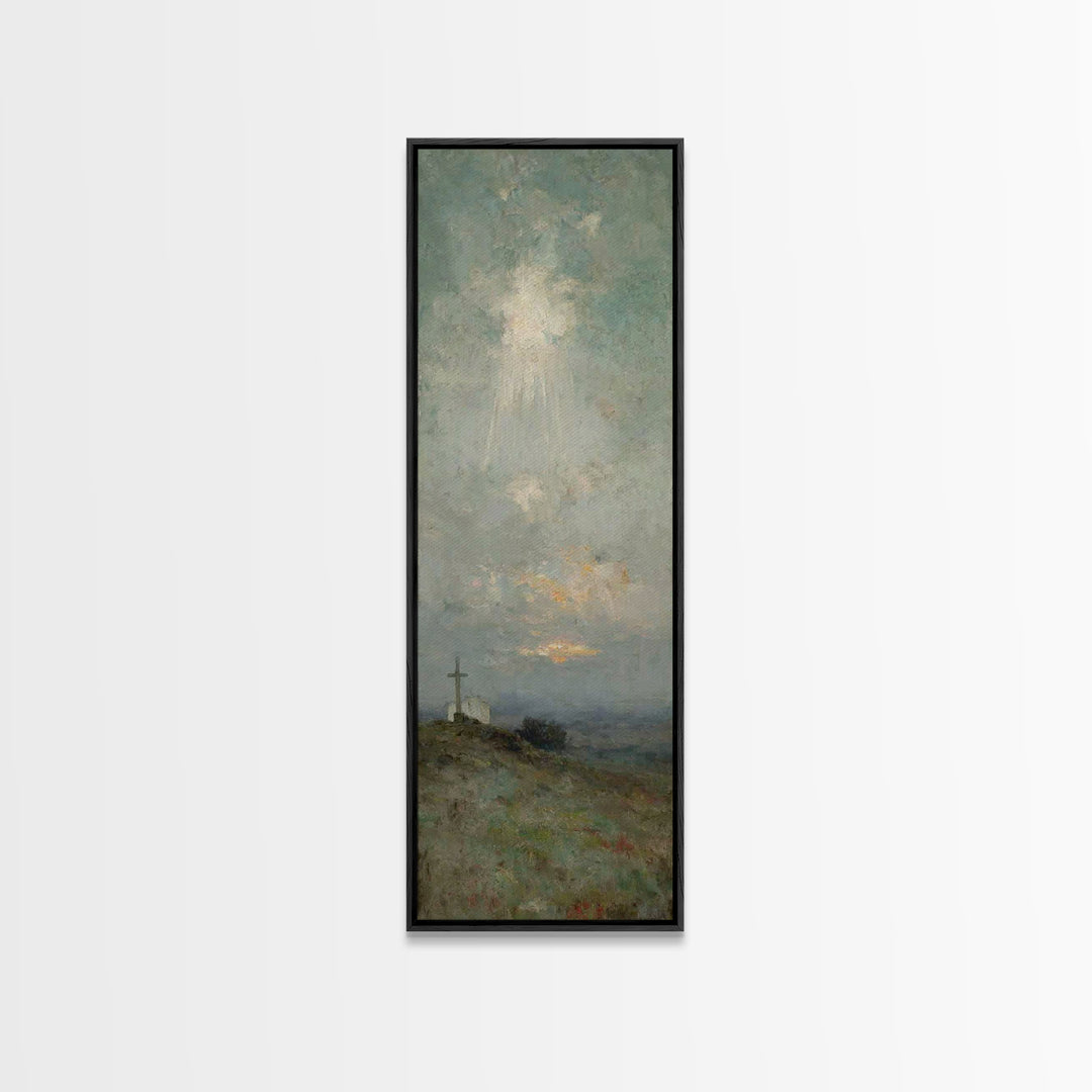 Heaven’s Promise | Framed Canvas Print | Christian Art Canvas | Narrow Art | Christian Wall Art | Subtle Christian Art | Christian Gift | V