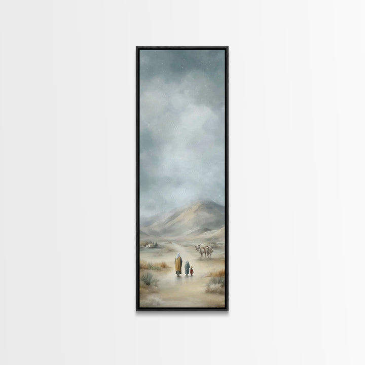 Family Road Home | Framed Canvas Print | Tall Skinny Art Print | Christian Christmas Art | Framed Christian Art | Modern Christian Art