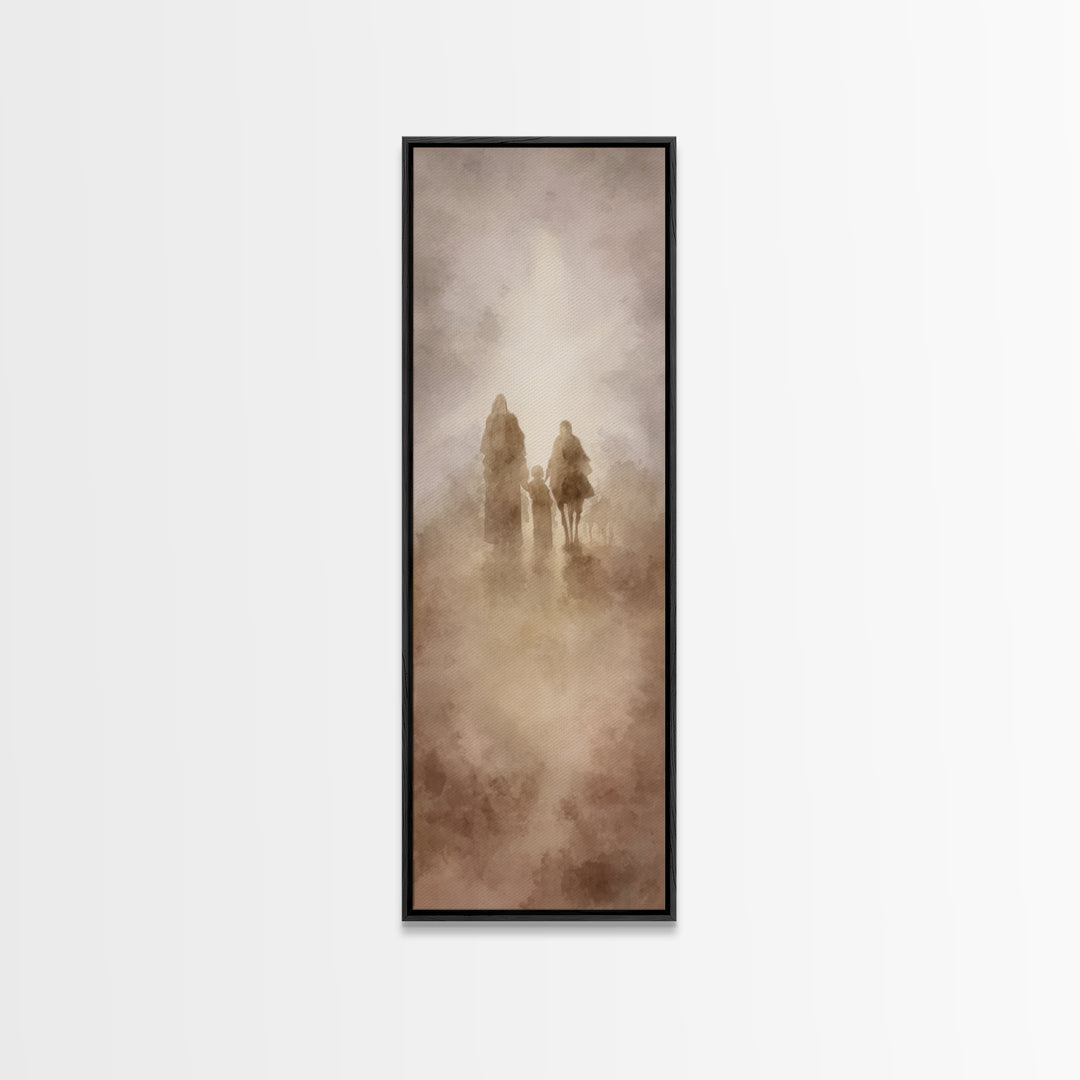 Journey Of Light – Framed Canvas Print – Christian Wall Art – Christian Art Canvas – Jesus Painting – Tall Narrow Wall Art – Christmas Art