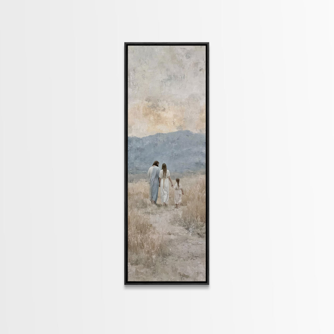 Fields Of Grace – Framed Canvas Print – Christian Art – Christian Painting – Christian Art Canvas – Skinny Art – Christian Christmas Art