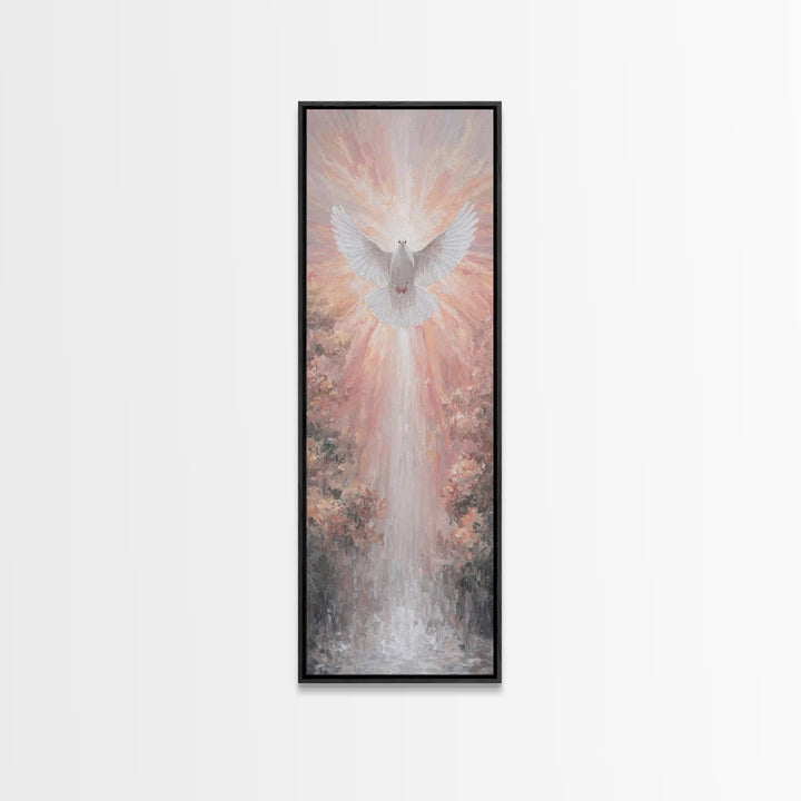 Spirit Of Dawn – Framed Canvas Print – Christian Art Print – Christian Wall Art – Tall Skinny Art Print – Christian Art Canvas – Christmas