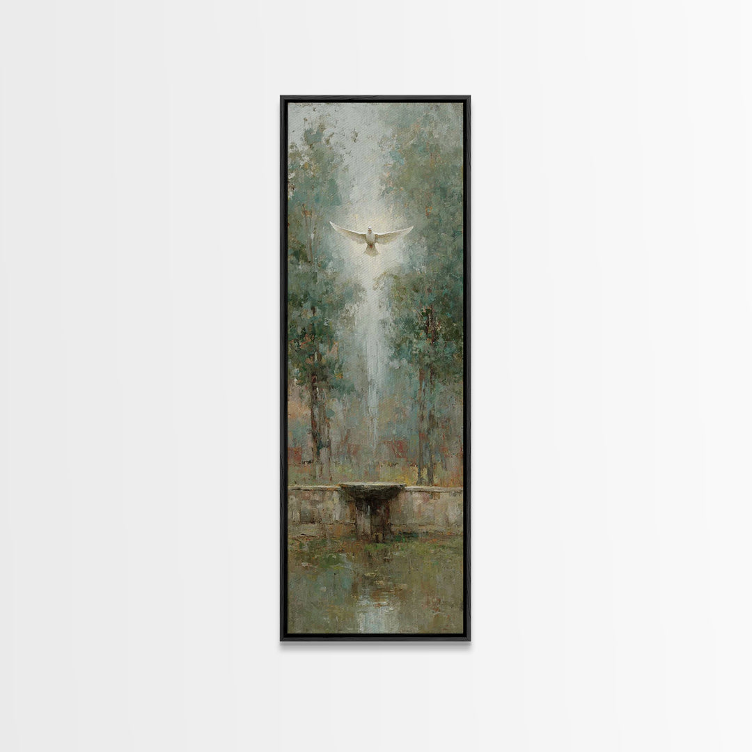 Garden Of Spirit – Framed Canvas Print – Christian Wall Art – Christian Art Canvas – Vintage Christian Art – Tall Narrow Wall Art – Christi