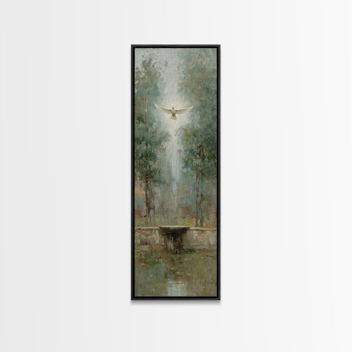 Garden Of Spirit – Framed Canvas Print – Christian Wall Art – Christian Art Canvas – Vintage Christian Art – Tall Narrow Wall Art – Christi