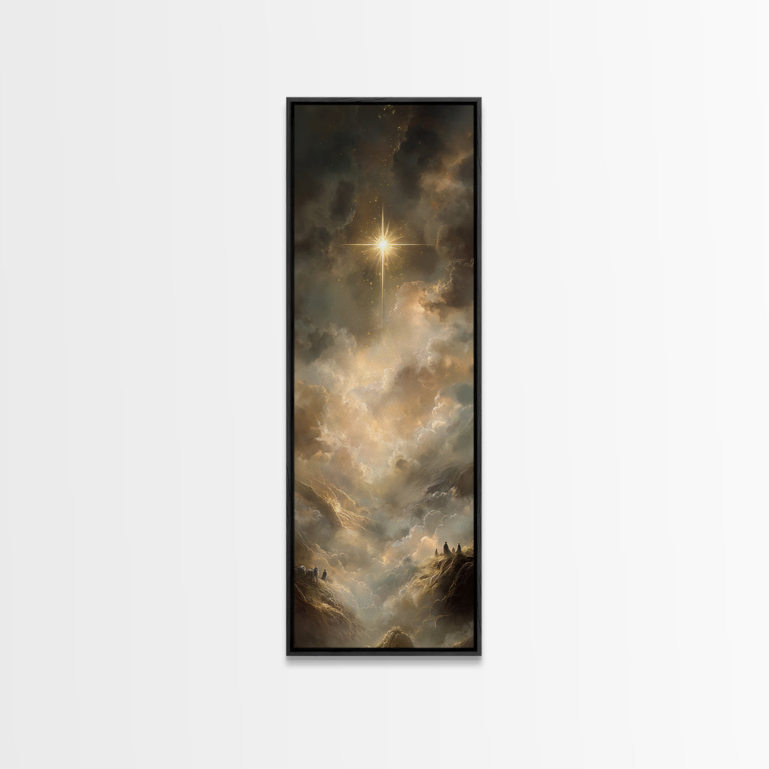 Valley Of Radiance – Framed Canvas Print – Skinny Art – Christian Christmas Art – Christian Art Canvas – Christian Wall Art – Jesus Paintin