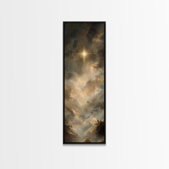 Valley Of Radiance – Framed Canvas Print – Skinny Art – Christian Christmas Art – Christian Art Canvas – Christian Wall Art – Jesus Paintin
