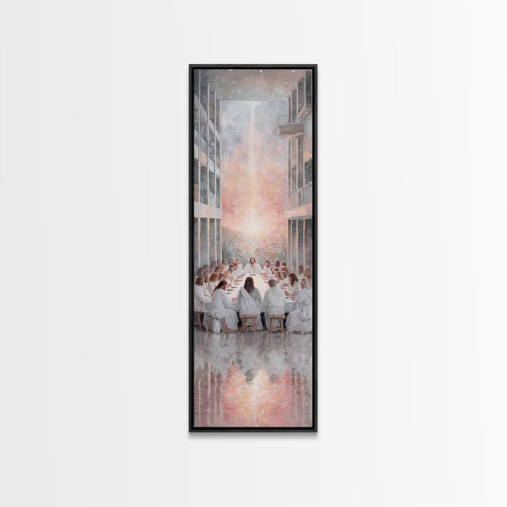 Last Supper Serenity | Framed Canvas Print | Christian Painting | Jesus Canvas Art | Christian Art Print | Tall Narrow Wall Art | Christmas