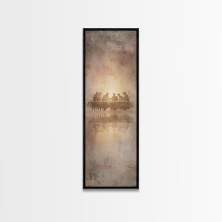 Blessed Supper Stars – Framed Canvas Print – Christian Wall Art – Jesus Art Print – Christian Art Canvas – Tall Skinny Art Print – Christma