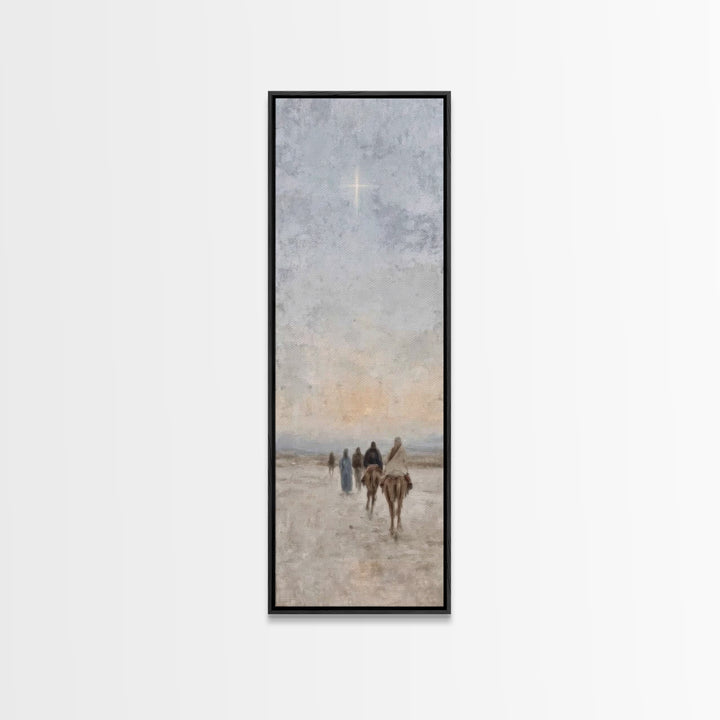 Pilgrims Of Hope – Framed Canvas Print – Christian Art – Christmas Wall Art – Christian Art Canvas – Skinny Art – Christian Christmas Decor