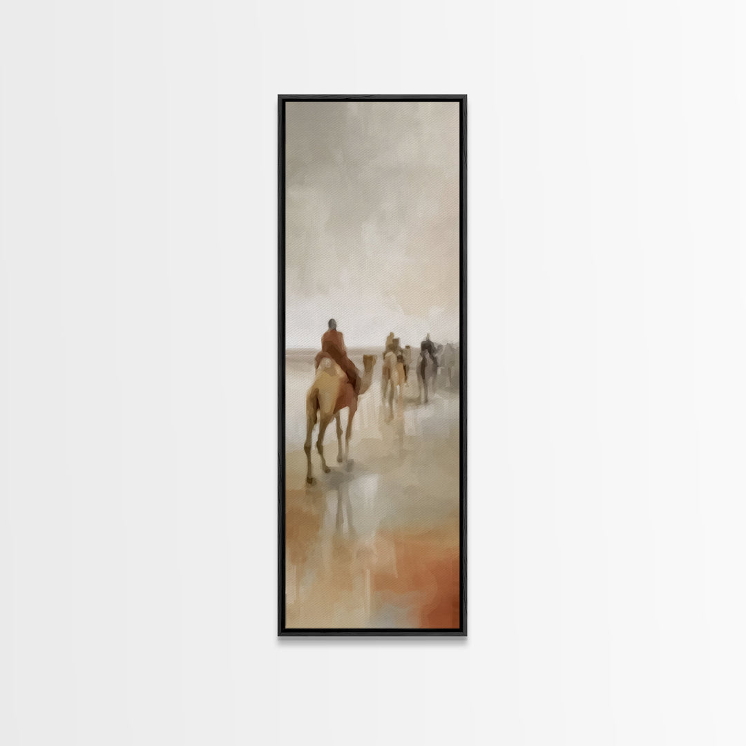 Sacred Dune Crossing – Framed Canvas Print – Christian Christmas Art – Christian Art Canvas – Christmas Wall Art – Skinny Art – Christian G
