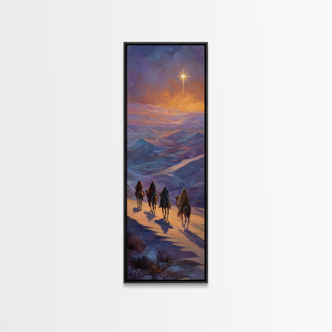 Path Of Radiant Hope – Framed Canvas Print – Christmas Wall Art – Christian Art – Christian Art Canvas – Narrow Art – Christian Christmas D