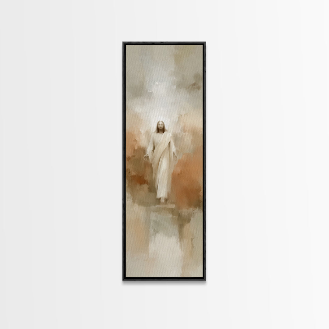 Risen In Glory – Framed Canvas Print – Narrow Art – Jesus Painting – Christian Art Canvas – Christian Wall Art – Christian Art