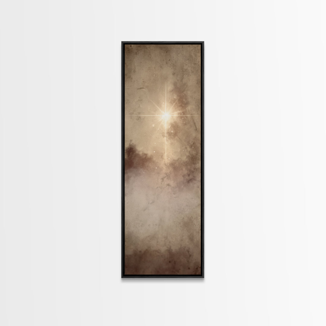 Shepherd’s Guiding Star, Framed Canvas Print, Narrow Art, Christian Christmas Art, Christian Art Canvas, Christmas Wall Art, Christian Art
