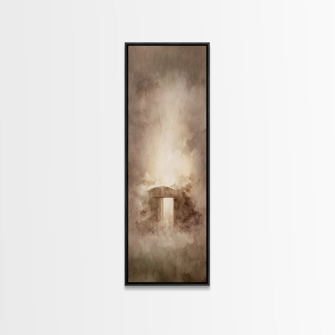 Path Of Redemption – Framed Canvas Print – Christian Wall Art – Jesus Painting – Christian Art Canvas – Tall Narrow Wall Art
