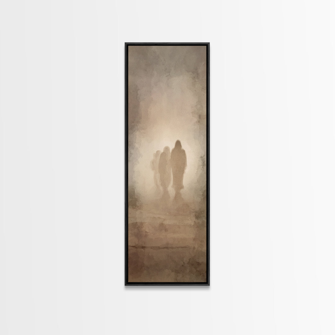 Eternal Hope Walk – Framed Canvas Print – Christian Art Canvas – Jesus Painting – Tall Narrow Wall Art – Christian Wall Art