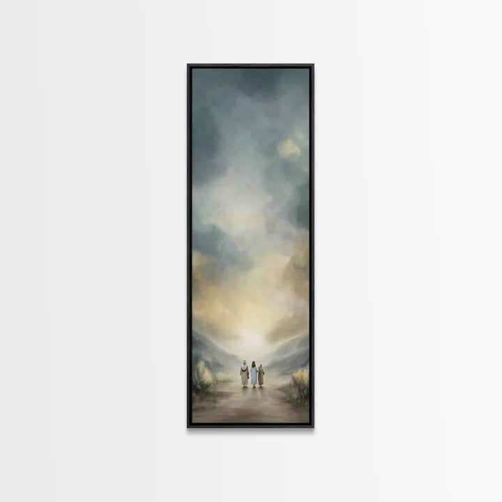 Journey Of Peace – Framed Canvas Print – Christian Wall Art – Christian Art Canvas – Jesus Painting – Tall Narrow Wall Art