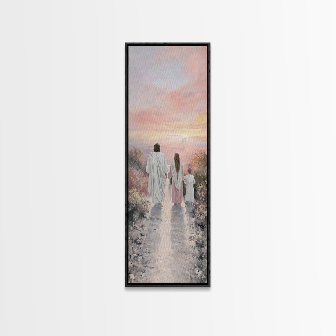 Path Of Heaven – Framed Canvas Print – Christian Art Canvas – Tall Narrow Wall Art – Christian Wall Art – Jesus Painting