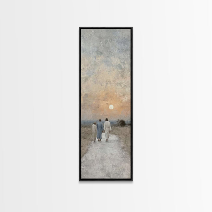 Sunset Of Mercy – Framed Canvas Print – Christian Art Canvas – Jesus Painting – Christian Wall Art – Tall Narrow Wall Art