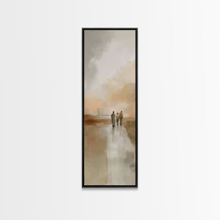 Desert Path Light – Framed Canvas Print – Tall Narrow Wall Art – Christian Art Canvas – Jesus Painting – Christian Wall Art