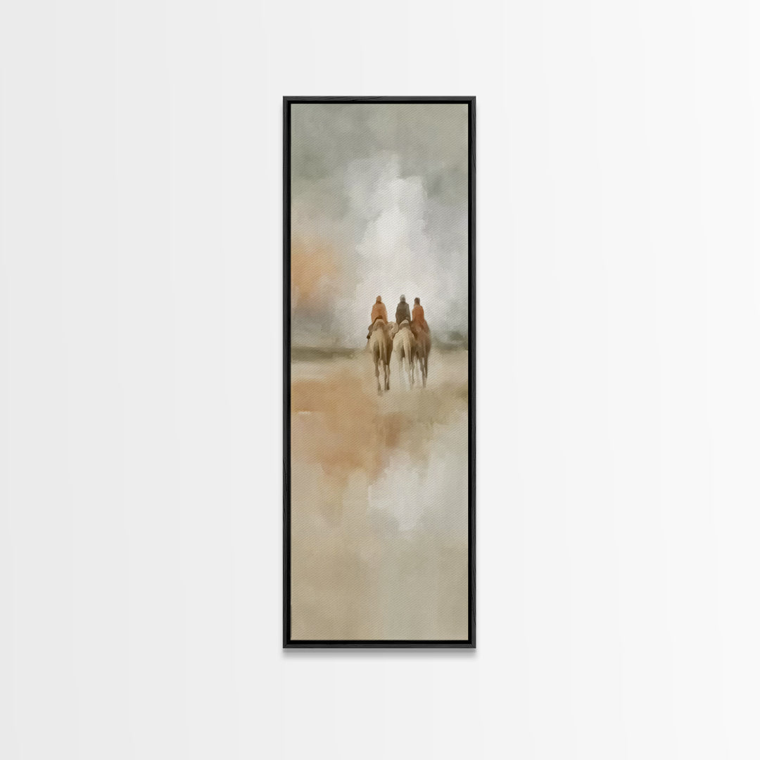 Wisemen Of Light | Framed Canvas Print | Christian Art Canvas | Christmas Art | Narrow Art | Christian Wall Art