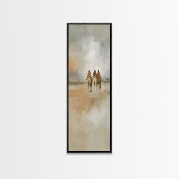 Wisemen Of Light | Framed Canvas Print | Christian Art Canvas | Christmas Art | Narrow Art | Christian Wall Art