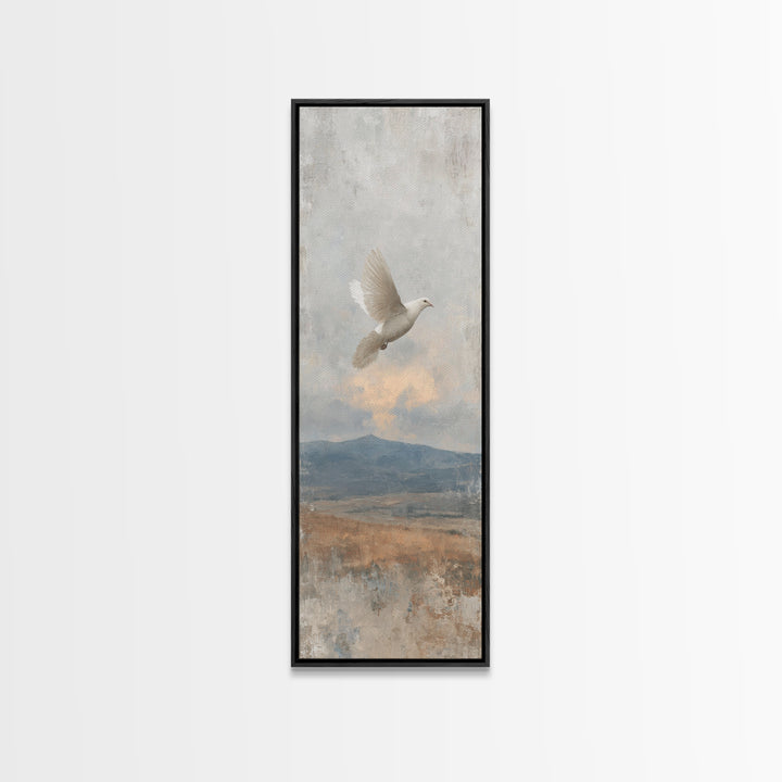 Horizon Flight Blessing – Framed Canvas Print – Narrow Art – Christian Art – Christian Art Canvas – Christian Wall Art – Christian Art Prin