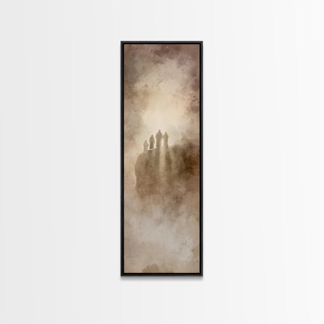 Heavenly Summit | Framed Canvas Print | Narrow Art | Christian Wall Art | Christian Christmas Art | Christian Art Canvas