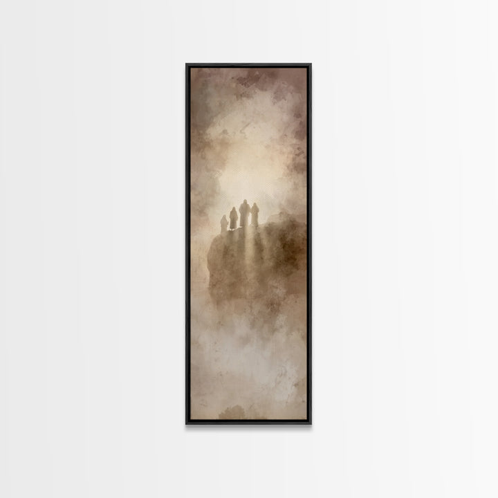 Heavenly Summit | Framed Canvas Print | Narrow Art | Christian Wall Art | Christian Christmas Art | Christian Art Canvas