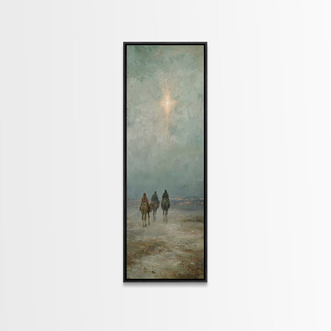 The Bethlehem Star – Framed Canvas Print – Skinny Art – Christian Art Canvas – Christmas Art – Christian Christmas Art – Christian Wall Art
