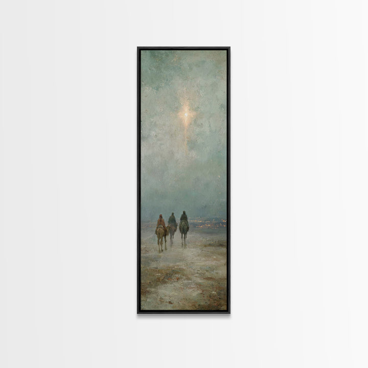 The Bethlehem Star – Framed Canvas Print – Skinny Art – Christian Art Canvas – Christmas Art – Christian Christmas Art – Christian Wall Art