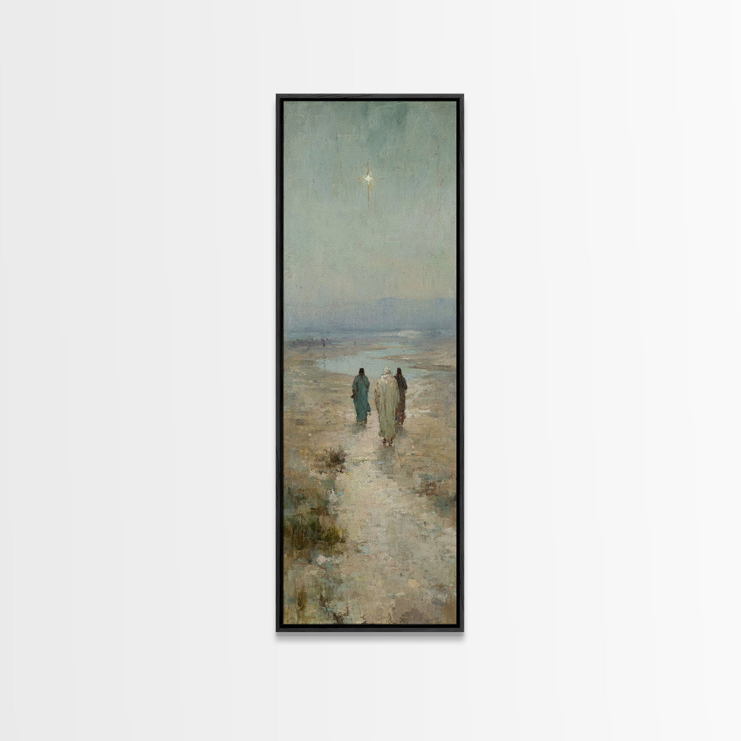 The Luminous Sky – Framed Canvas Print – Skinny Art – Christian Art Canvas – Christian Wall Art – Christian Christmas Art – Christmas Art –