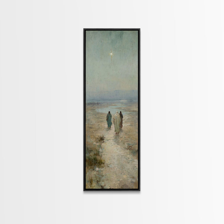 The Luminous Sky – Framed Canvas Print – Skinny Art – Christian Art Canvas – Christian Wall Art – Christian Christmas Art – Christmas Art –