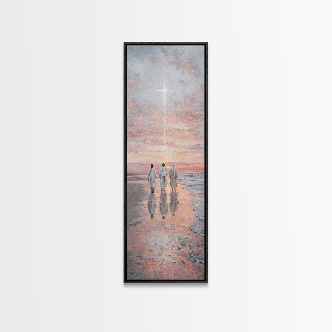 The Eastern Star – Framed Canvas Print – Tall Narrow Wall Art – Christian Art Canvas – Christian Art – Christmas Art – Christian Christmas