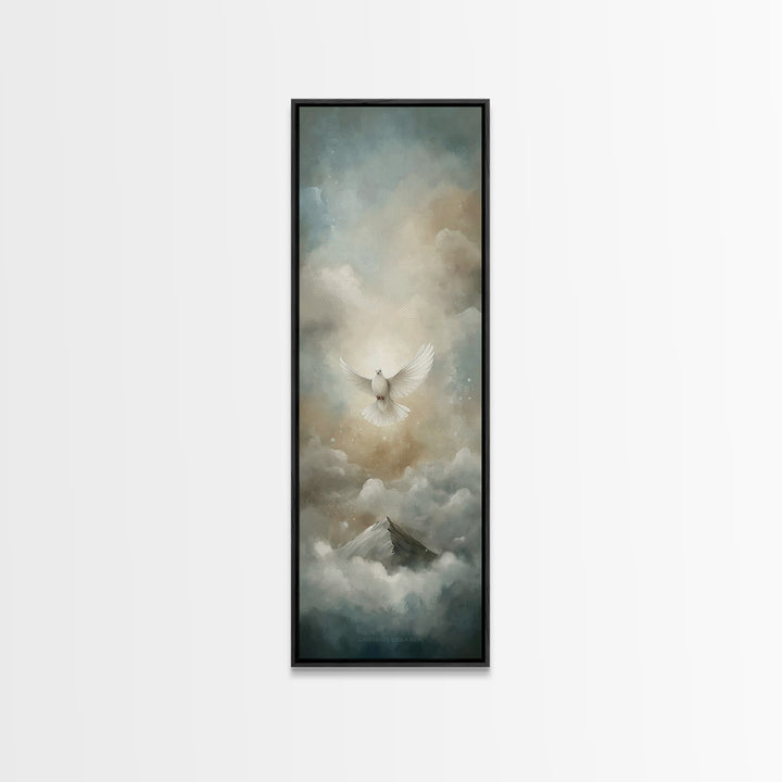 Heavenly Dawn Flight – Framed Canvas Print – Christian Art Canvas – Christian Painting – Skinny Art – Christian Wall Art – Christmas Art