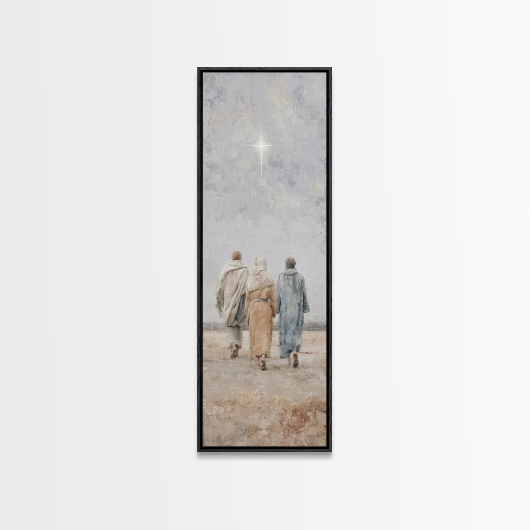 Journey Of Faith – Framed Canvas Print – Christian Wall Art – Tall Skinny Art Print – Christian Art Work – Christmas Art