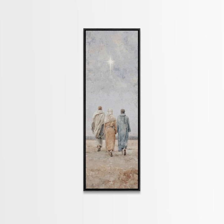 Journey Of Faith – Framed Canvas Print – Christian Wall Art – Tall Skinny Art Print – Christian Art Work – Christmas Art