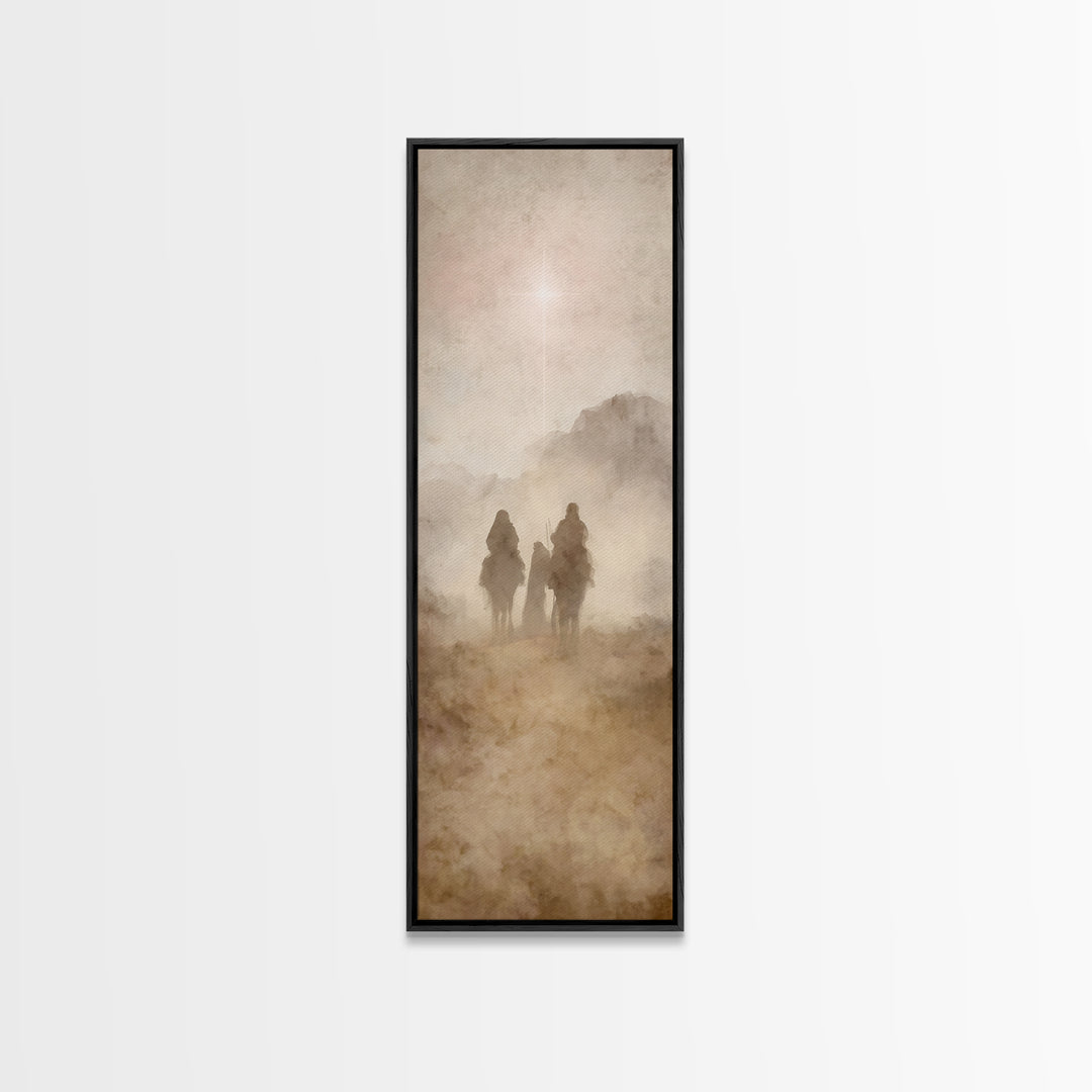 Star Of Bethlehem – Framed Canvas Print – Christian Art Print – Skinny Art – Christian Christmas Art – Christian Wall Art