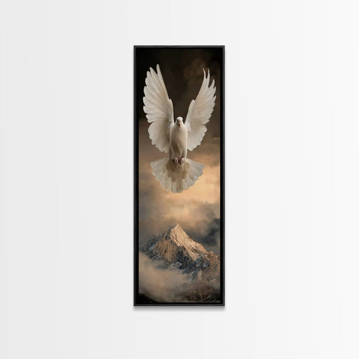 Light Of Ascent – Framed Canvas Print – Christian Wall Art – Christian Art Print – Narrow Art – Christian Painting – Subtle Christian Art