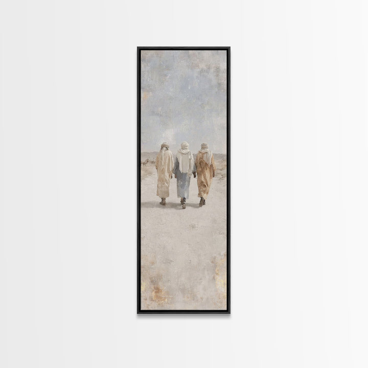 Pilgrims Of Grace – Framed Canvas Print – Christian Art Canvas – Skinny Art – Christian Christmas Art – Christian Wall Art