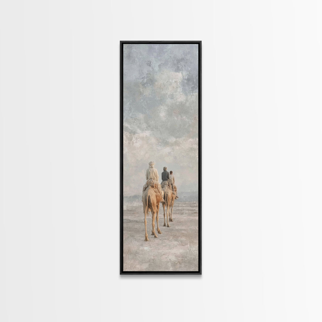 Wandering Faith Trio – Framed Canvas Print – Christian Art Canvas – Tall Skinny Art Print – Christian Christmas Art – Christian Art