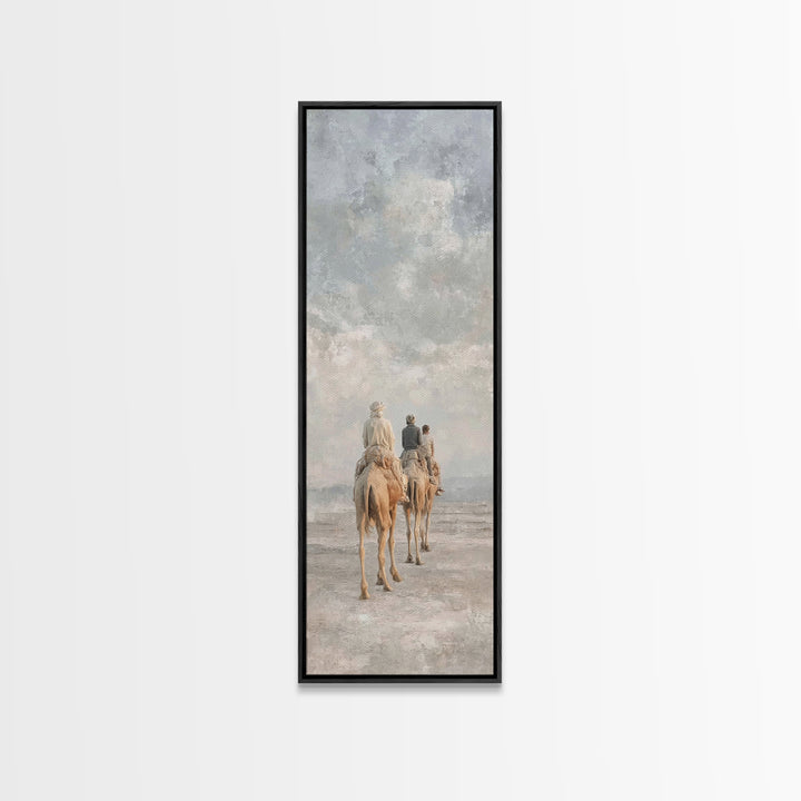 Wandering Faith Trio – Framed Canvas Print – Christian Art Canvas – Tall Skinny Art Print – Christian Christmas Art – Christian Art