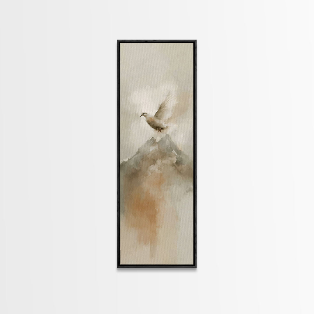 Graceful Rising – Framed Canvas Print – Christian Art Canvas – Tall Skinny Art Print – Christian Wall Art – Christian Painting – Modern Chr