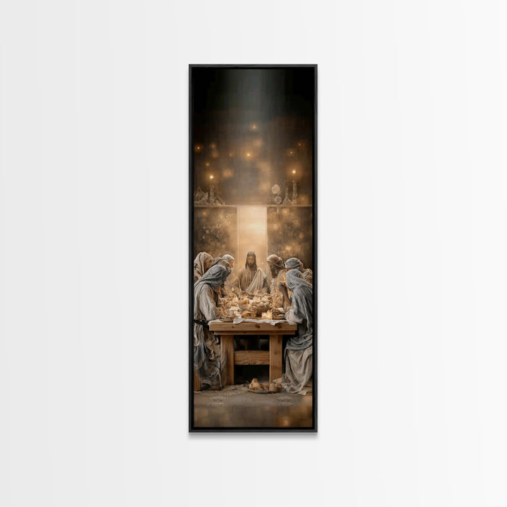 Sacred Gathering – Framed Canvas Print – Christian Art Print – Christian Wall Art – Skinny Art – Christian Art Canvas – Christmas Art