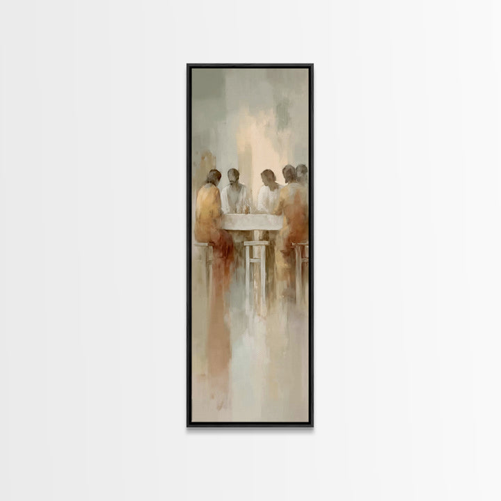 Holy Communion – Framed Canvas Print – Christian Wall Art – Narrow Art – Christian Art Canvas – Christian Painting – Subtle Christian Art