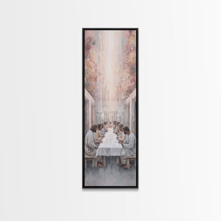 Covenant Meal – Framed Canvas Print – Christian Wall Art – Christian Art Print – Skinny Art – Christian Painting – Modern Christian Art