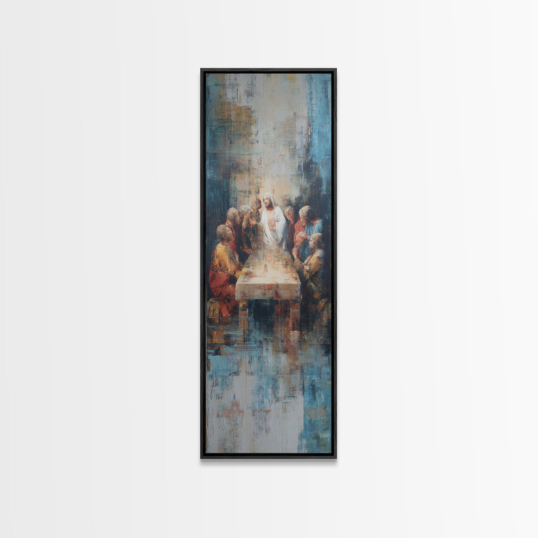 Blessing Of Fellowship – Framed Canvas Print – Christian Art Canvas – Christian Wall Art – Skinny Art – Jesus Painting – Christian Art