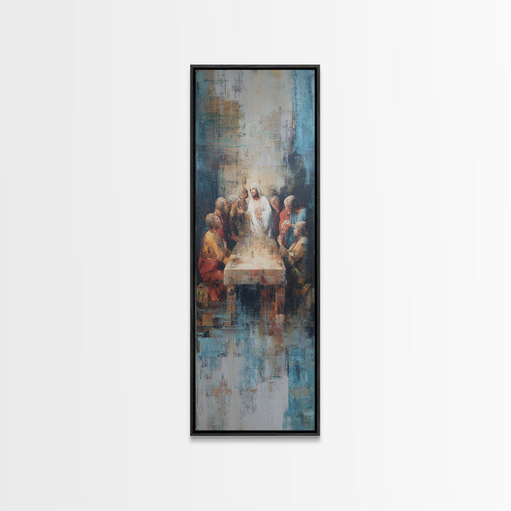 Blessing Of Fellowship – Framed Canvas Print – Christian Art Canvas – Christian Wall Art – Skinny Art – Jesus Painting – Christian Art