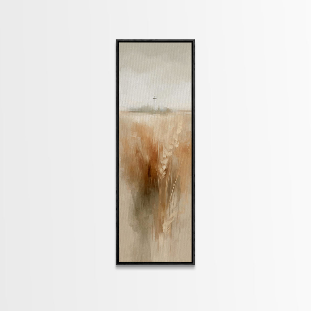 Field Of Promise – Framed Canvas Print – Christian Wall Art – Christian Art Canvas – Narrow Art – Christian Painting – Modern Christian Art