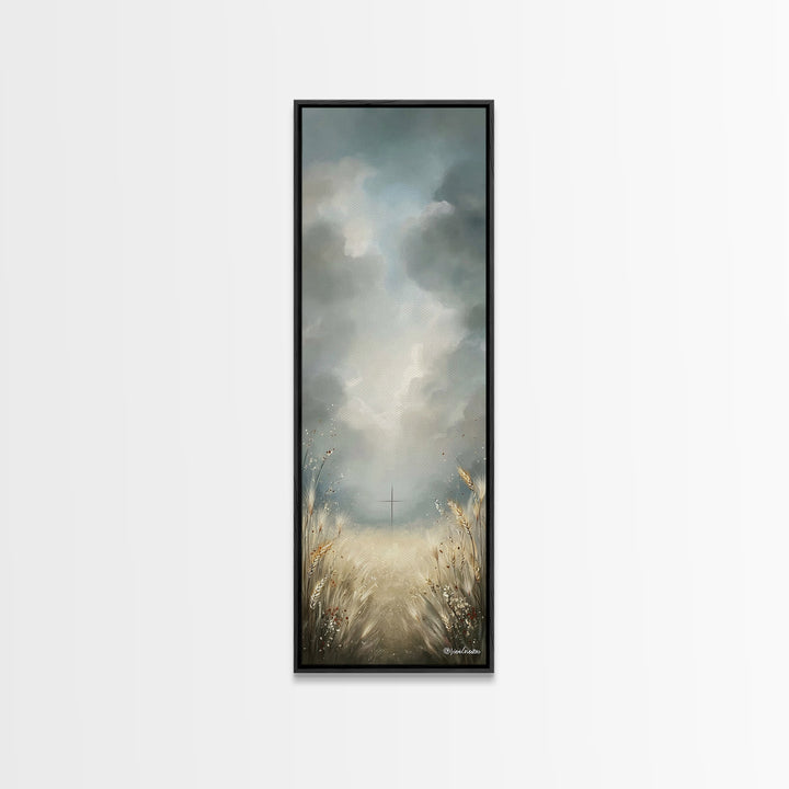 Path To Redemption – Framed Canvas Print – Christian Art Canvas – Christian Wall Art – Skinny Art – Christian Painting – Christian Decor